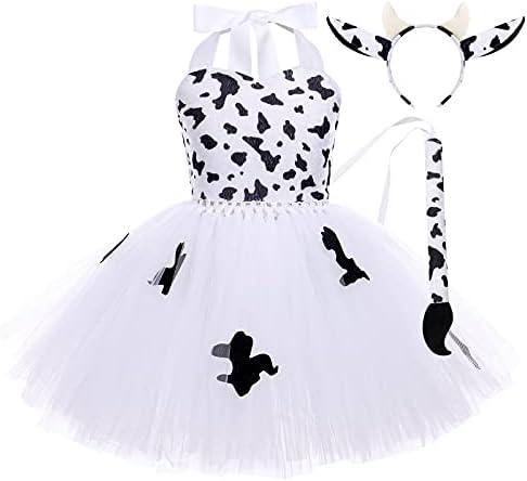 Amazon.com: ODOLDI Baby Girl Cow Tutu Costumes with Cow Ears Headbands Cow Tail 3PCS Jungle Party Costumes Kids Animal Fancy Costume Halloween Cosplay Cow Birthday Party Outfits White Cow 11-12 Years, Toys & Games