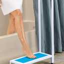 Bath Step with Handle Non Slip Surface Sturdy Aid Bathroom (White and Blue)