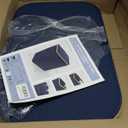 LONBET Laundry Basket with Lid, Made from Breathable Fabric | Aesthetic Clothes Hampers for Laundry with Side Handles & Sturdy Bamboo Frame (40 Gallons - Double, Blue)