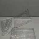 Roowest 2 Pack 5 Tier Acrylic Card Display Stand with 4 Mini Triangle Display Holder for Greeting Sports Cards, Postcards, Stickers Brochures, Business Cards for Office Home Desk Vendor Events Booth