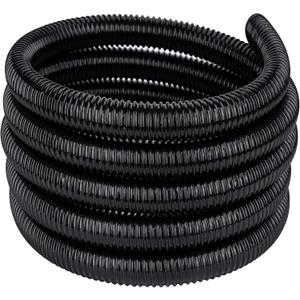 Pond Tubing,1-1/4inch PVC Flexible Pond Hose, Black Corrugated Waterfall Sump Pump Hose,Drainage Pipe, Kinkproof & Strong for Garden Ponds, 1-1/4"x20ft