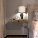 Floating Shelf with Drawer, Floating Nightstand for Bedroom - 16 Wall Shelf, White Floating Shelf with Storage, Floating Shelf for Office Bathroom Kitchen Floating Bedside Table (Rustic Brown)