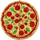 5 x Pizza Ornaments for Christmas Tree - Pizza Gifts for Food Lovers, Women, Men - Food Ornaments for Christmas Tree - Pepperoni Lovers Ceramic Ornament