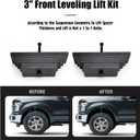 3" Adjustable Front Leveling Lift Kit Compatible with 1999-2004 Ford F-250 F-350 Super Duty 4x4 4WD Models