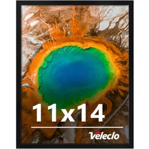 11x14 Picture Frame for Wall Display, 11x14 Black Picture Frame with Shatter Resistant Plexiglass, Stable and Sturdy 11 x 14 Poster Frame for Wall Display, Handpicked Gift Collection, 1 Pack