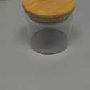 JUVITUS 10 oz Clear Glass Jar with Bamboo Silicone Sealed Lid (Single)