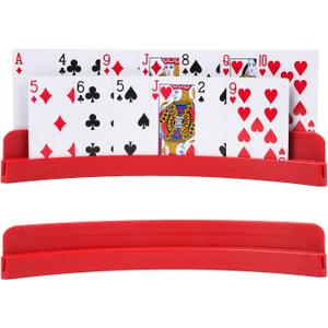 2 Packs of Double-Layer Card HoldersPlaying Card Holder for Kids Adults Hands Free Card Holder for Family Card Game Nights Poker Parties