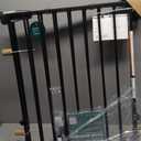 Babelio Baby Gate for Stairs, Kitchen & Doorways, No Bottom Bar| One-Handed Operation| Auto-Close| Hardware Mount (Drill Needed) Safety Dog/Pet Gate (Black - B17, 26-43" W, 28" H)
