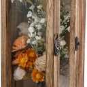  5x12.5 Shadow Box Frame Solid Wood Glass Door Display Case with Linen Back and 6 Stick Pins,1.5 inches Interior Depth,Ideal for Memorabilia Pictures Flowers Medals Tickets