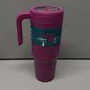 REDUCE Chiller Vacuum Insulated 40 oz Tumbler with Spill-Proof Silicone Straw - Sustainable Tritan Lid with Water Intake Markers - Soft Sit Base Travel Mug - Dishwasher Safe - Berry Bliss