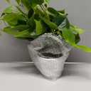 Fake Pothos Hanging Plants - 33" Set of 2 Artificial Silk Ivy Vines with Pots, Realistic Faux Greenery for Indoor Home Office Bathroom Decor, Low Maintenance Hanging Plant Decoration - Golden Green