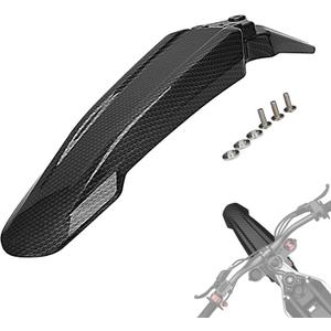 JFG RACING Front Fender For Ebike,Motorcycle Mudguard Mud Guard For Dirt Bike Surron Light Bee X And S/X160/X260 (Not Fits RST Fork) (Imitation Carbon Fiber)