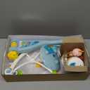 Baby Musical Crib Mobile with Night Lights and Relaxing Music,Hanging Rotating Animals Rattles,Stars Projection,Remote Control,for Boy Girl Newborn Baby ToysBlue