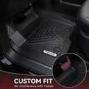 YITAMOTOR Floor Mats for 2019-2026 Chevrolet Silverado/GMC Sierra 1500 & 2020-2026 Chevy Silverado/GMC Sierra 2500HD/3500HD Crew Cab With Underseat Storage Box Bucket Seat, 1st & 2nd Row, Black