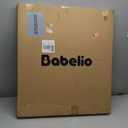 Babelio Auto Close Baby Gate with Cat Door,29-43" Metal Gate for Doorway, Stairs, House, Easy Walk Thru with Pet Door, Includes 4 Wall Cups and 3 Extension Pieces, White