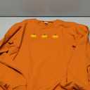 Halloween Mommy and Me Outfit Pumpkin Embroidered Long Sleeve Crewneck Sweatshirts Pullover Top, L