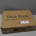 SNTD Dish Drying Rack - Extendable Dish Rack, Large Sink Drying Dish Drainer for Kitchen Counter, Stainless Steel Dish Strainer with Utensil Holder (Black)