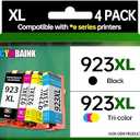 CYMBAINK 4Pack 923XL Ink Cartridge Combo Pac HighYield  1000 Black/800 Color Pages | with Chip | Compatible with Home, Office, School Printers | Replacement for OfficeJet 9110 9110b (923XL4PACK)