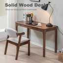 Solid Wood Desk with Drawers, Small Computer Desk for Small Spaces, Gaming Study Home Office Desks for Work, Student PC Desk for Bedroom, Escritorios para Cuartos, 39.4 inch