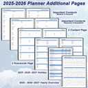 Monthly Planner 2025-2026 (7.4'' x 9.6''), 18 Months Calendar Planner from Jul 2025-Dec 2026, 2025 Agenda with Pocket, 120GSM Paper, Black