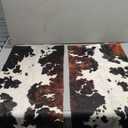 Cow Fur Texture Hand Towels 2 Pack 28x14 Inch White Black Brown Animal Skin Print Kitchen Bathroom Gym Towels (one size)