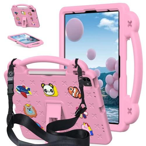 YRH Kids Case for iPad Air 13-in. M2/M3/M4 (2024/2025/2026), for iPad Pro 13-in. M4/M5 (2024/2025)/Pro 12.9 inch (2022/2021/2020), Pink