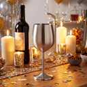 Didaey 12 Set Aluminum Metal Wine Glasses 18oz Unbreakable Wine Glass Goblet Elegant Stemmed Cocktail Glasses Metal Drink Cup for Wedding Pool Anniversary Party Travel Camping Picnics (Silver), 3.7 x 8.3 inches