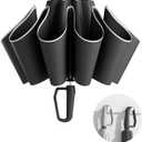 Windproof Travel Umbrella for Rain, Withstand 85MPH Winds, 54 Inch Automatic Reverse Fold Umbrellas Easy Auto Open Close, Portable Compact Umbrella Includes Cover Bag, Perfect for Travel, Car, Commute, Women Men, Backpack (Dark Black)