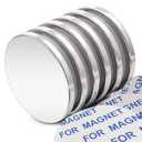 6 Pack Super Strong Neodymium Disc Magnets with Double-Sided Adhesive, Powerful Permanent Rare Earth Magnet Fridge, DIY, Building, Scientific, Craft, and Office Magnets, 1.26 inch D x 1/8 inch H