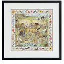 PosterFrame,21x21 Silk Scarf display stand,45CM Silk Scarf display cabinet picture frame,Protect UV rays,Magnetic Poster Hanger Wood Frame Frames,Fitted with glass panels and suspension hardware