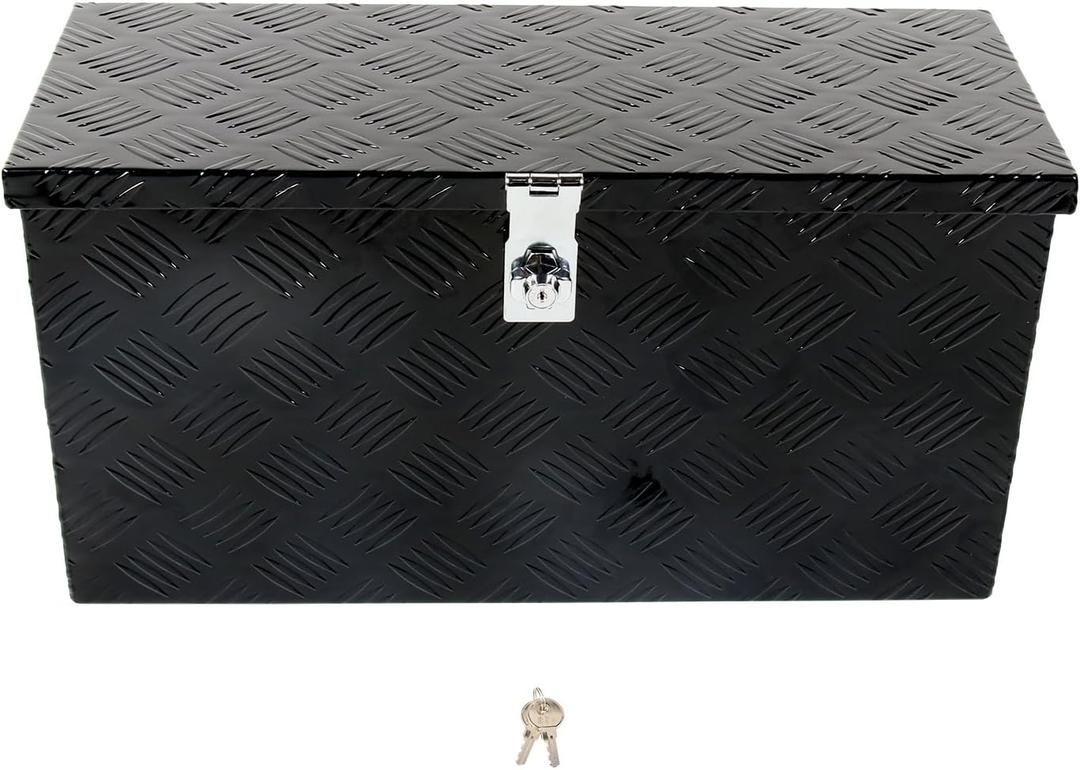 24 Inch Aluminum Tool Box 5 Bar Tread ToolBox for Truck Bed Car Outdoor