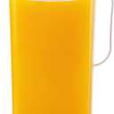 LocknLock Aqua Fridge Door Water Jug with Handle BPA Free Plastic Pitcher with Flip Top Lid Perfect for Making Teas and Juices, 2 Quarts, Clear (64 Ounces)