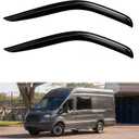 2PC Rain Guards for 2014-2025 Ford Transit Commercial Models Window Visors Deflectors Sun Shades Vent Tape On Out Channel