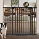 41" Extra Tall Baby Gate for Big Dog No Jumping Over, 30-48.8" Wide Pet Safety Gate Indoor for Doorways No Drilling,Auto Close Child Puppy Gates for Stairways Pressure Mounted (Black)