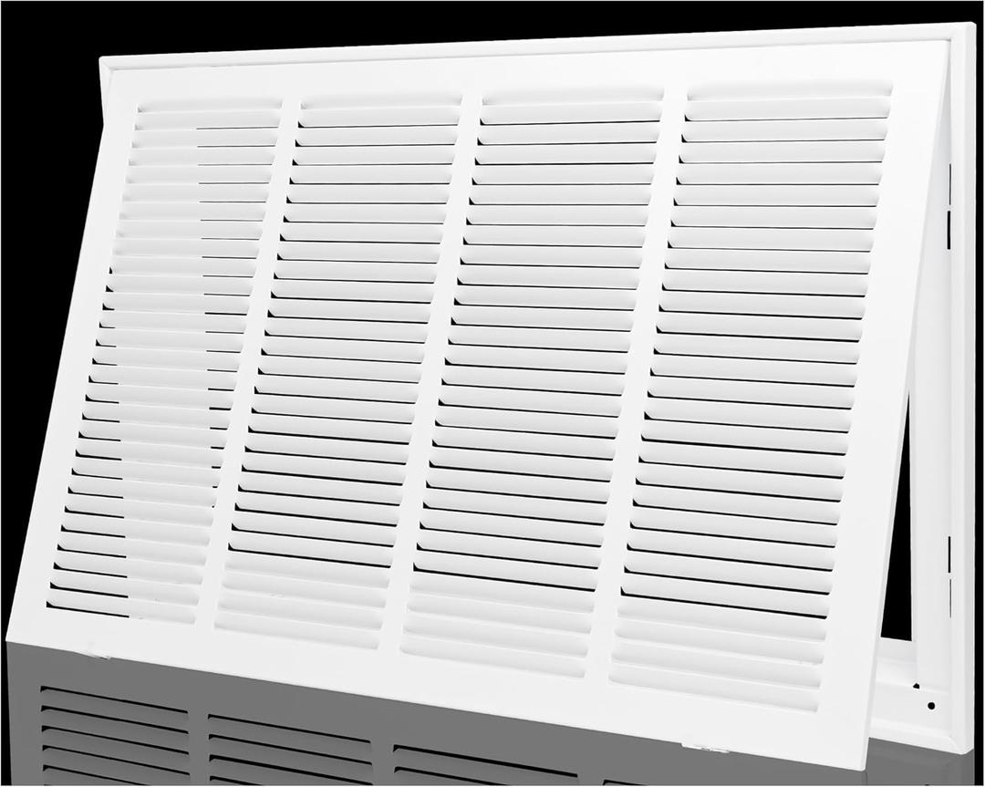Return Air Filter Grille 24x14,Air Return Vent Cover for 24"W x 14"H Duct Opening,Steel HVAC Vent Covers for Wall and Ceiling,Holds 1" Thick AC Filter, For 24''W14''H-Duct Opening
