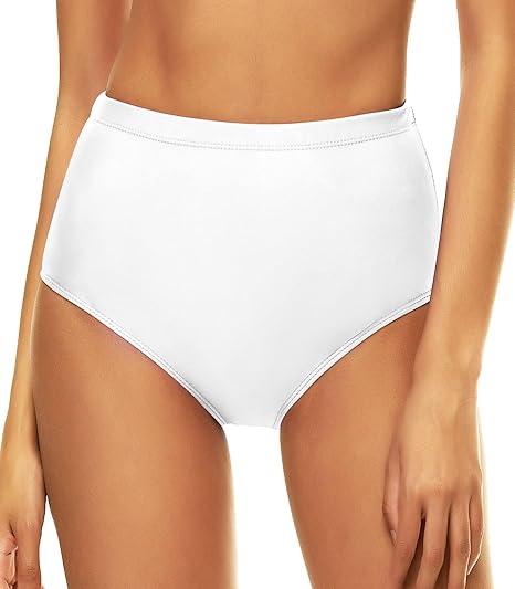 Bellecarrie Women's High Waisted Bikini Swim Bottoms Full Coverage Tankini Swimsuit Bottoms Dance Briefs S
