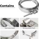 4'' S400 S480 Exhaust V-Band Flange Clamp Kit with Stainless Steel Reducer, Fit for S400SXE S475 S463 S467 SX-E SX T4 Housing