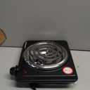 Elite Gourmet ESB100B Countertop Single Coiled Burner Electric Hot Plate, Temperature Control, Indicator Light, Easy to Clean, Black