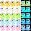 Luminous Mini Resin Cat, Miniature Cat, 20Pcs Glow in The Dark Tiny Cat Ornament for Garden Landscape Aquarium Dollhouse Birthday Party Room Crafts Decor