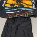 Arolina Tankini Swimsuits for Women Tummy Control Two Piece Bathing Suits Flowy Swim Tops with Boy Shorts (Medium, Coconut Trees)