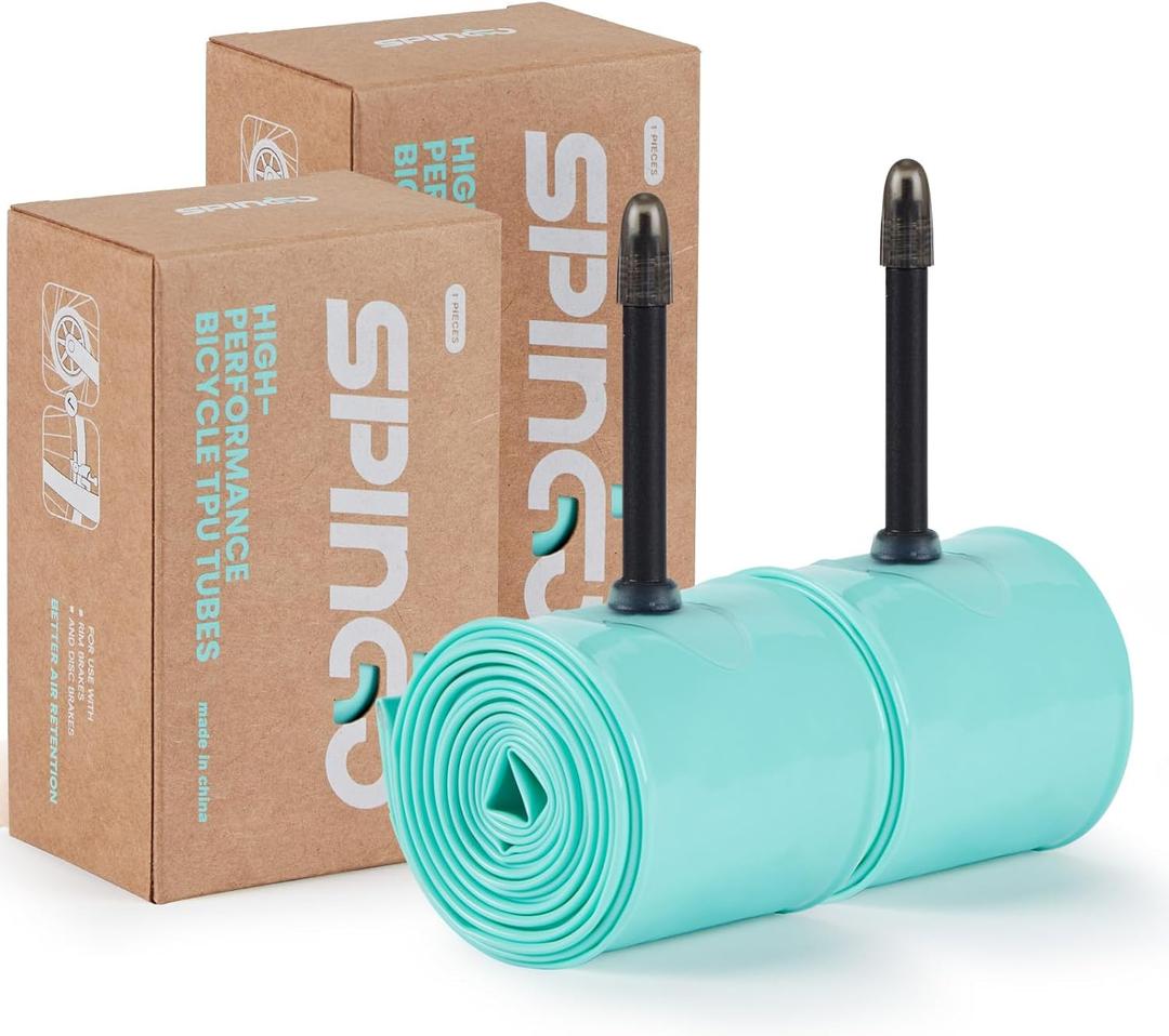 2-Pack SPINGO Inner Tube MTB 26inch / 27.5inch / 29inch TPU Inner Tubes for 1.5-2.1/2.2-2.5 MTB TPU Bike Tube with 48mm Schrader/Presta Valves Lightweight Mountain Bike Spare Tire