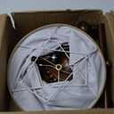 LINNMON Floor Lamp, Corner Standing Lamp, Vintage Pole Lamp with Light Golden Fabric Shade, Rustic Tall Stand Up Lamp for Living Room, Bedroom, Office, Bright Floor Lamp with Pull Switch (Classic)