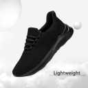 Womens Slip-On Barefoot Flats Wide Toe Box Casual Sneakers Minimalist Walking Shoes Non Slip All Season (Black)