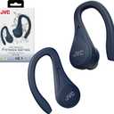 JVC Sport True Wireless Earbuds Headphones, Lightweight and Compact, Long Battery Life (up to 30 Hours), Sound with Neodymium Magnet Driver, Water Resistance (IPX5) - HAEC25TA (Blue) (Small)