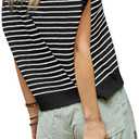 Yousify Summer Sweaters for Women 2025 V Neck Cap Sleeve Tops Sleeveless Spring Clothes Sweater Vest S-2XL