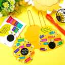 24 Sets Bee Attitude Sign Craft Kit Beatitudes VBS Sunday School Craft Bee Religious Crafts DIY Christian Bible Kit for Preschool Classroom Home Church School Activities Party Supplies