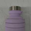 Nefeeko Collapsible Water Bottle, Reuseable BPA Free Silicone Foldable Water Bottles for Travel Gym Camping Hiking, Portable Leak Proof Sports Water Bottle with Carabiner (Taro Purple-27oz)
