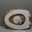 Bemis 1500EC Durable Wooden Toilet Seat, Easy Clean Hinges, Made in USA, Elongated, White, Pack of 1