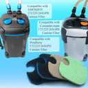 Replacement Canister Filter Pads Compatible with AMOSIJOY 172/225/265GPH Aquarium External Filter, 6 White Floss & 2 Coarse Pads & 1 Phosphate Remover Filter & 1 Nitrite Remover (10 Pcs)