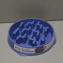 Outward Hound Fun Feeder Slo Bowl  Large 4Cup Capacity, Slow Feeding, Medium to Large Dogs, NonSlip, Blue, Notch Pattern